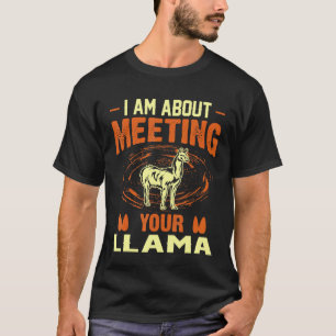 Camiseta Estou Prestes a Conhecer Sua Lhama T