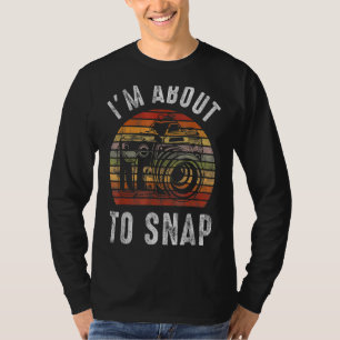 Camiseta Estou prestes a fazer o retrô da câmera fotográfic