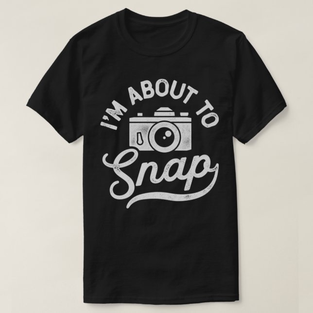 Camiseta Estou prestes a fazer uma câmera fotográfica (Frente do Design)