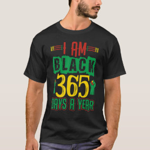 Camiseta Estou Preto 365 Dias Por Ano História Negra Mês