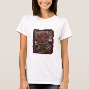 CAMISETA ESTOU PROCURANDO BEBER VINHO E TOMAR DECISÕES RUIN