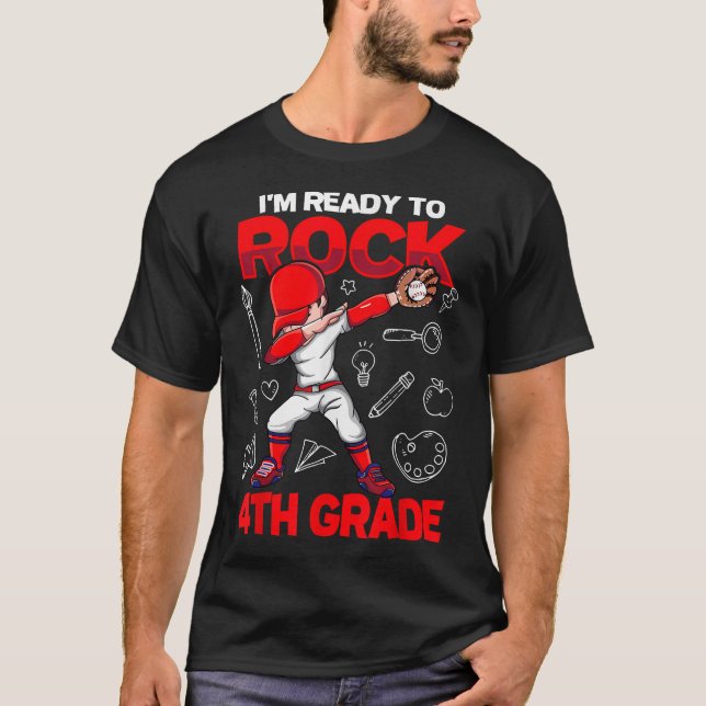 Camiseta Estou Pronta Para Balançar Rapazes De Beisebol Da  (Frente)