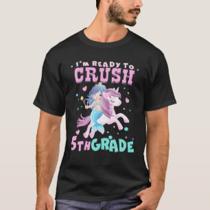 Camiseta Estou Pronta para esmagar 5-Grau-Unicórnio-Sereia-