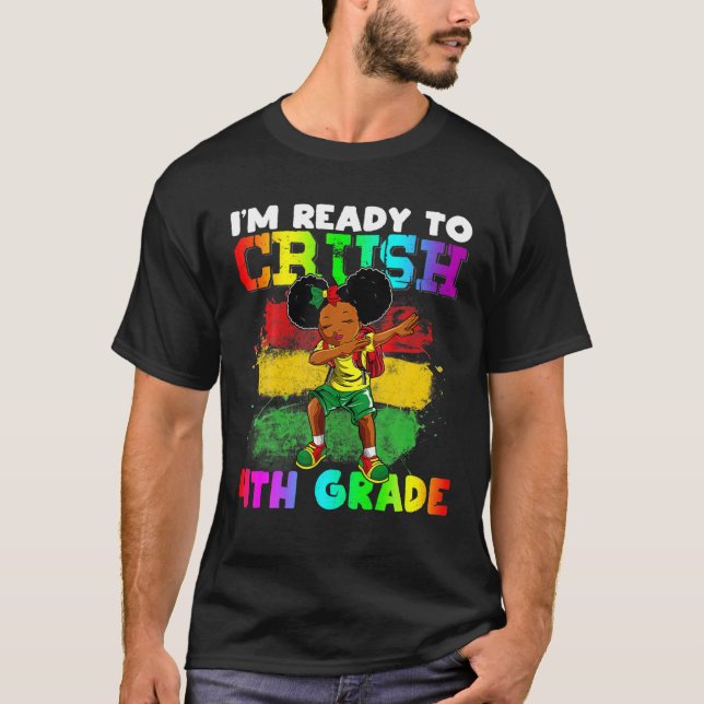 Camiseta Estou pronta para esmagar a garota do 4º ano beben (Frente)