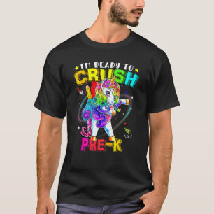 Camiseta Estou Pronta Para Esmagar A Garota Pré K Unicorn D