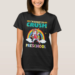 Camiseta Estou Pronta Para Esmagar A Pré-Escola Unicorn Rai