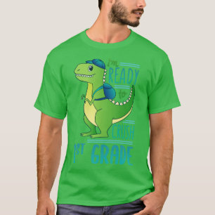 Camiseta Estou Pronta Para Esmagar Dinossauro Escolar Da ru