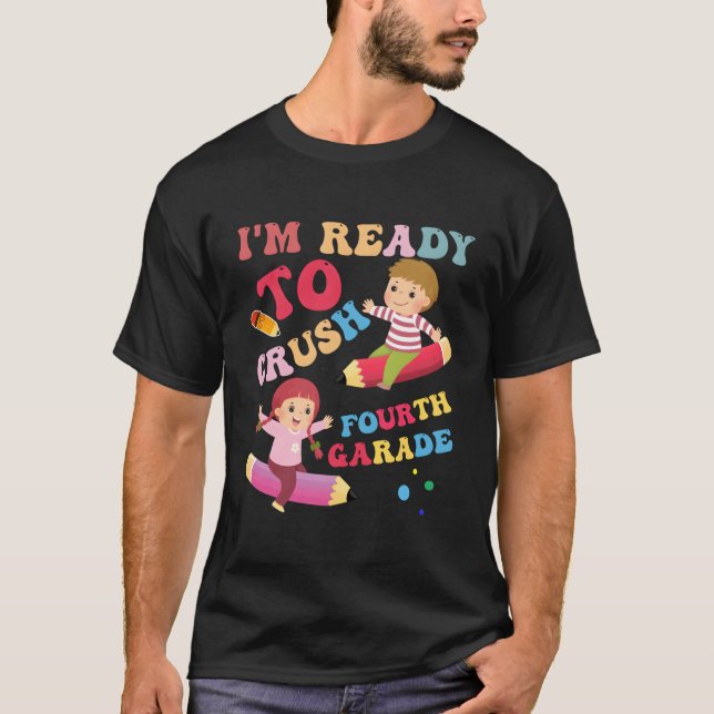 Camiseta Estou Pronta Para Esmagar, Ei, 1Rua Dia Do 4º Grau (Frente)