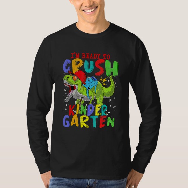 Camiseta Estou Pronta Para Esmagar O Dinossauro Do Jardim D (Frente)