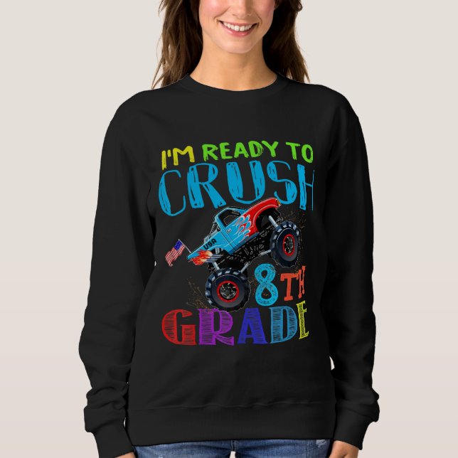Camiseta Estou Pronta Para Esmagar Os Rapazes Monstros Do 8 (Frente)