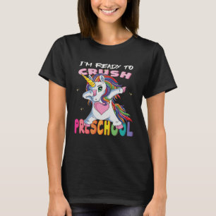 Camiseta Estou Pronta Para Esmagar Pré K Baby Unicorn