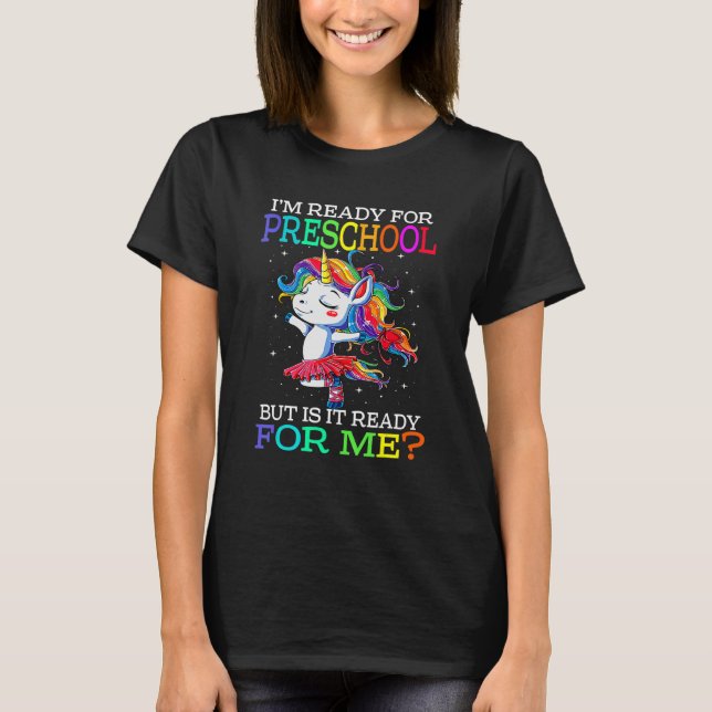 Camiseta Estou pronto para a pré-escola. (Frente)