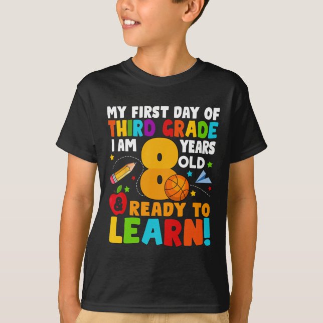 Camiseta Estou pronto para aprender meu disco para a tercei (Frente)