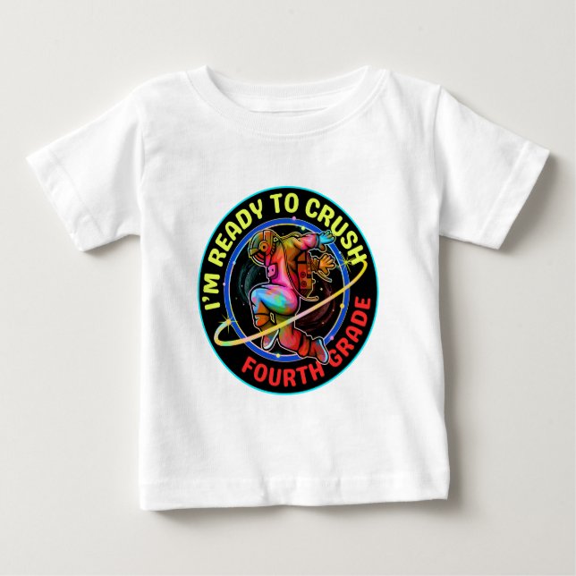 Camiseta Estou pronto para arrasar o quarto ano (Frente)
