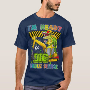 Camiseta Estou pronto para cavar o colégio de volta à escol