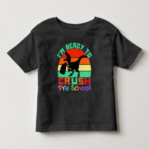 CAMISETA ESTOU PRONTO PARA CHUMBAR PRESCHOOL - DINOSSAUR LE