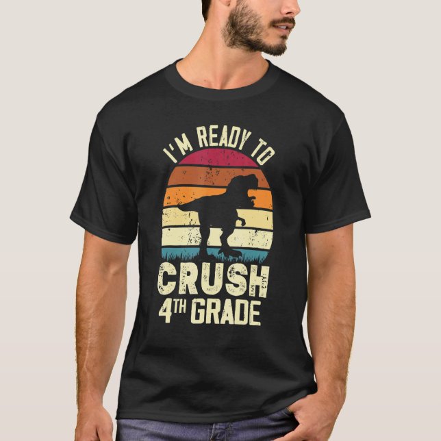 Camiseta Estou Pronto Para Derrotar Professores de Dinossau (Frente)