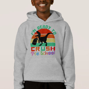 CAMISETA ESTOU PRONTO PARA DETONAR NO PRÉ-ESCOLAR - DINOSSA