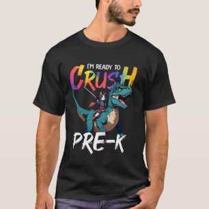 Camiseta Estou Pronto para Detonar o Pré-Escolar de Volta à