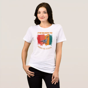 Camiseta Estou Pronto para Dominar o Pré-Escolar – Dinossau