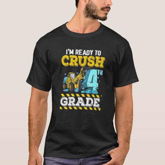 Camiseta Estou Pronto Para Dominar Veículo de Construção da (Frente)