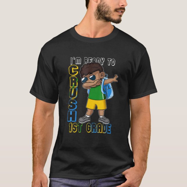 Camiseta Estou pronto para esmagar 1 Rua de Grama Negra Bo (Frente)
