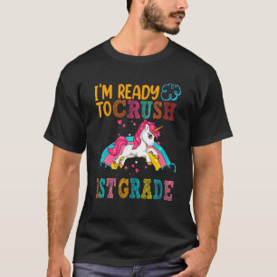 Camiseta Estou pronto para esmagar 1 rua de volta ao colégi