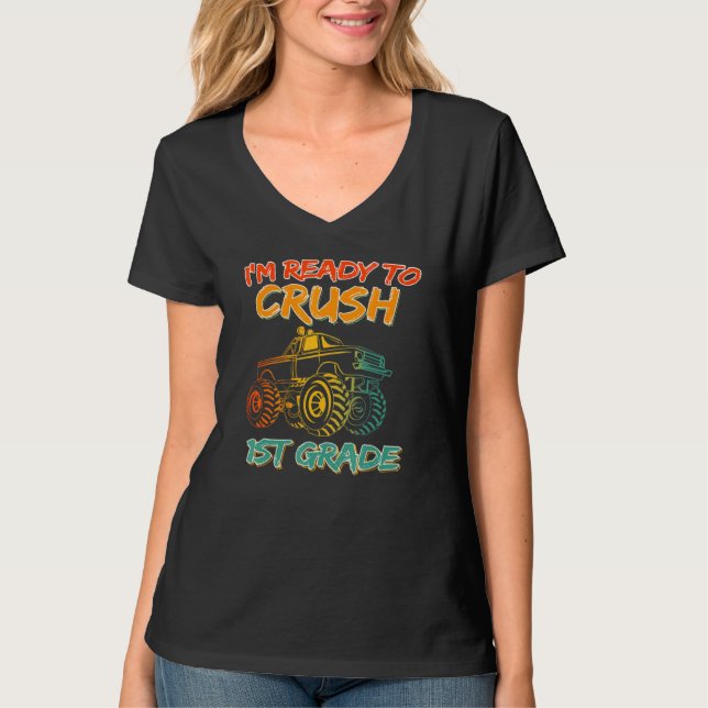 Camiseta Estou pronto para esmagar 1rua de Monstros 1 (Frente)