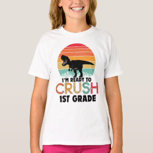 Camiseta Estou pronto para esmagar 1rua de T-Rex Kids grau