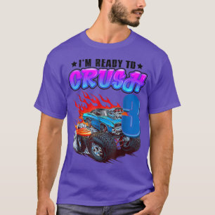 Camiseta Estou pronto para esmagar 3 Monstros aniversário d
