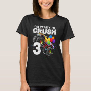 Camiseta Estou pronto para esmagar 3 Monstros aniversário d