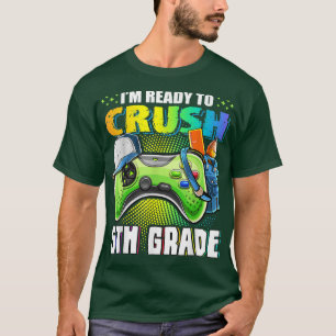 Camiseta Estou pronto para esmagar 5 de volta ao vídeo esco