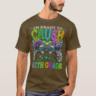 Camiseta Estou pronto para esmagar 6 de volta ao vídeo esco