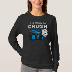 Camiseta Estou pronto para esmagar 6 Monstros 6 de Aniversá