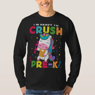 Camiseta Estou Pronto Para Esmagar A Diversão Pré K Unicorn