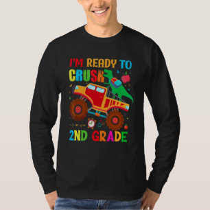 Camiseta Estou Pronto Para Esmagar Caminhão De Dinossauro D