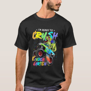 Camiseta Estou Pronto Para Esmagar Caminhão Monstro Dinossa