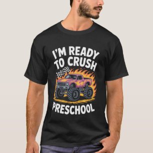 Camiseta Estou Pronto para Esmagar Caminhão Monstro Pré-Esc