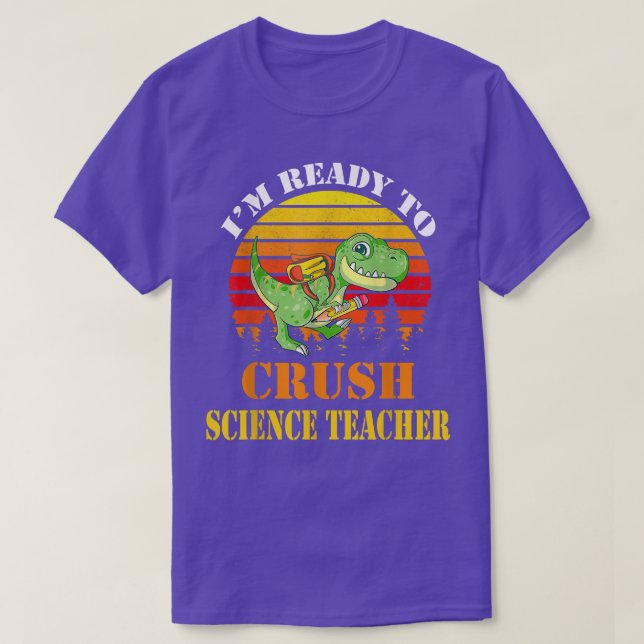 Camiseta Estou Pronto Para Esmagar Dinossauro Do Professor  (Frente do Design)
