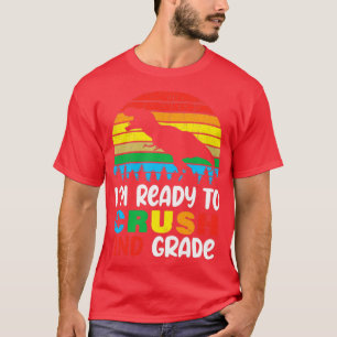 Camiseta Estou Pronto Para Esmagar Dinossauro Engraçado De