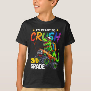 Camiseta Estou Pronto Para Esmagar Dinossauros de Caminhão 