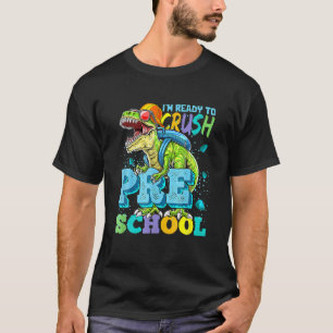 Camiseta Estou pronto para esmagar dinossauros pré-escolare