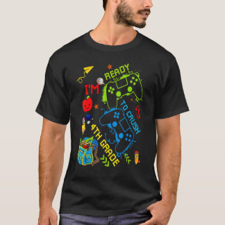 Camiseta Estou pronto para esmagar o 4º ano de volta ao víd