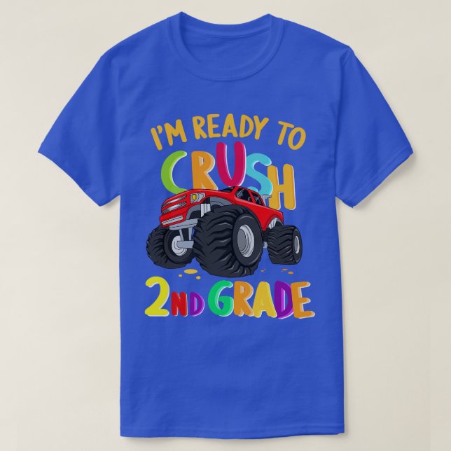 Camiseta Estou Pronto Para Esmagar O Caminhão Monstro De se (Frente do Design)