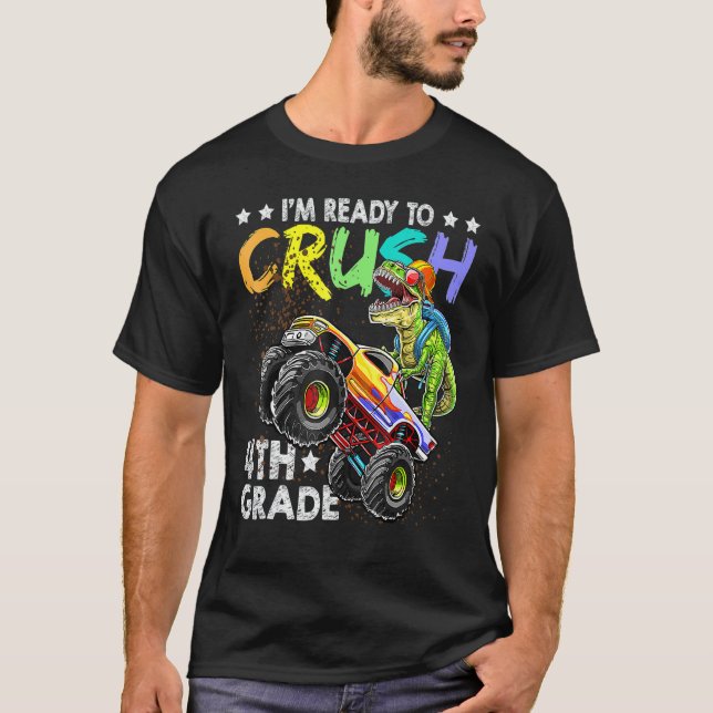 Camiseta Estou pronto para esmagar o Dinosau do Monstro do  (Frente)