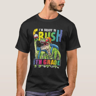 Camiseta Estou pronto para esmagar o Dinossauro 5 de volta 