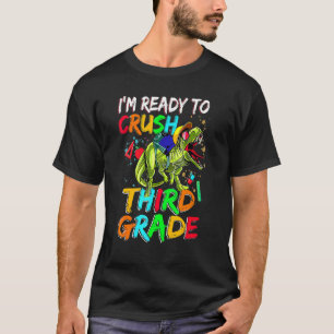 Camiseta Estou pronto para esmagar o dinossauro do 3º ano d