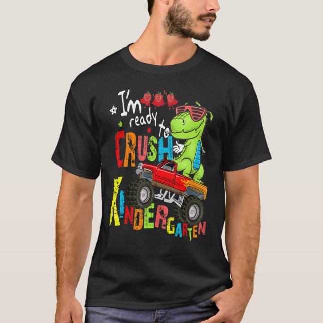 Camiseta Estou pronto para esmagar o dinossauro do jardim d (Frente)
