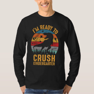Camiseta Estou Pronto Para Esmagar O Dinossauro Retro Vint