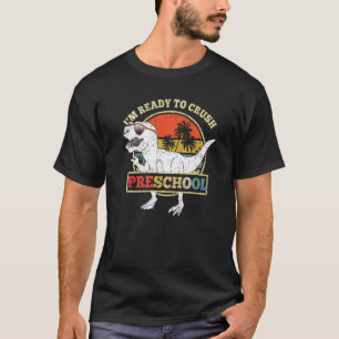 Camiseta Estou Pronto Para Esmagar o Dinossauro Rex do Pré-